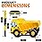 Birchio Small Dump Truck Pinata Bundle with a Blindfold and Bat(16 x 9 x 6.5 Inches), Kids Excavator Pinata for Construction Birthday Parties, Boys Birthday Party Supplies