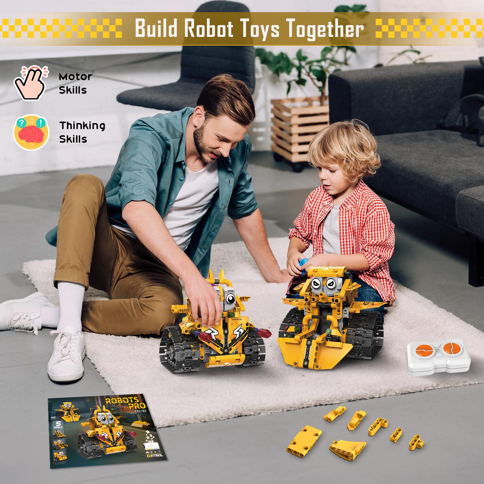 Robot Technic telecomandato per bambini, kit di costruzione di carri armati robot Technic 5 in 1 con app e telecomando, 604 pezzi, regalo di compleanno per bambini di 8, 9, 10, 11, 12+ anni