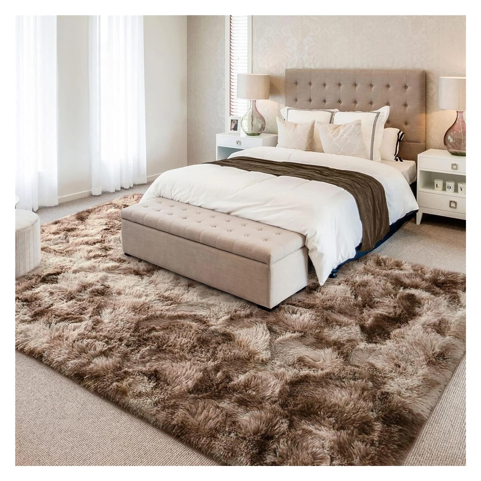 Tapis de chevet antidérapant doux pour sécuriser et réchauffer votre chambre