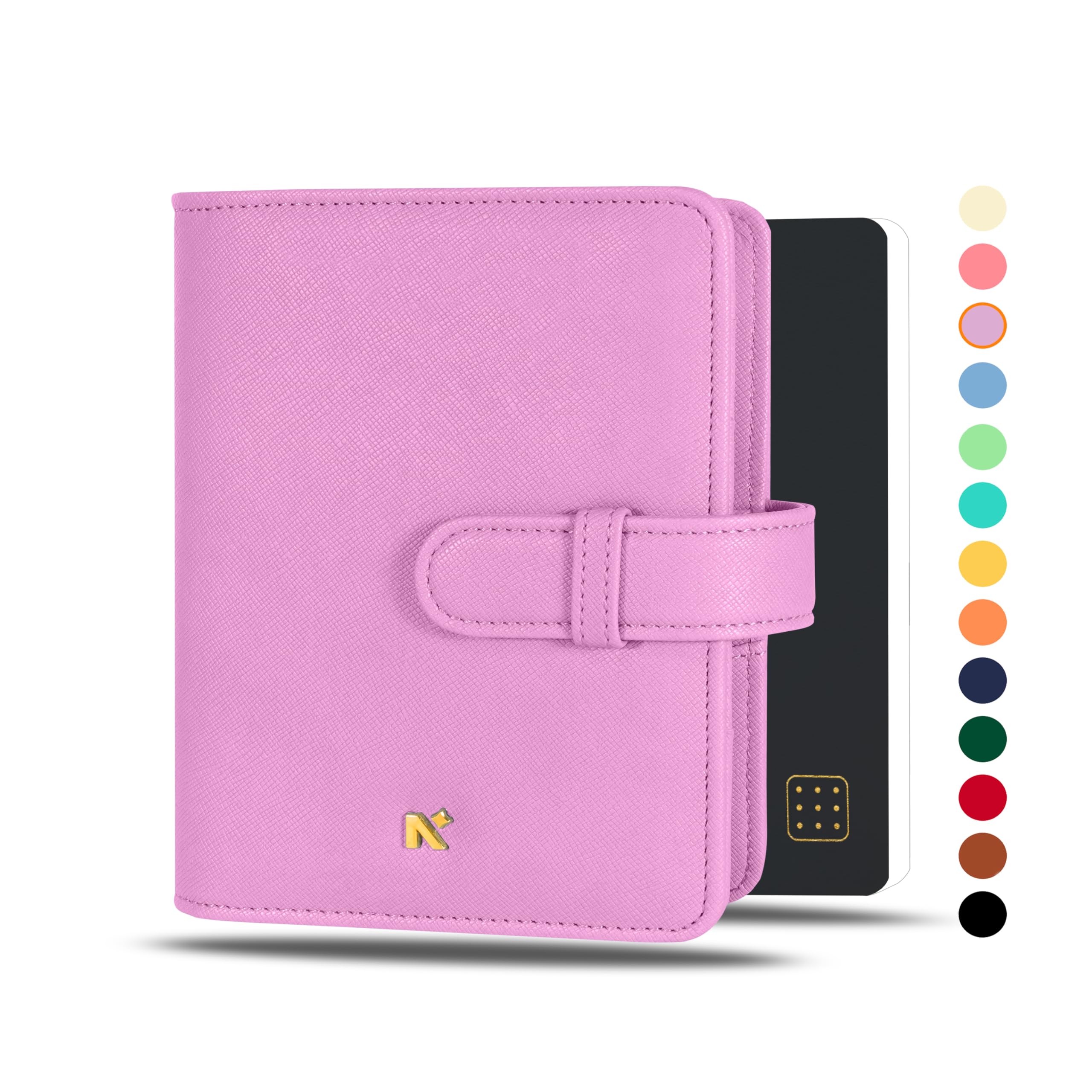 NEORAHA6 Notebook SLEEVE with Loop + Dotgrid JOURNAL | Faux Leather Sleeve + Penloop | 2 Front 1 Back compartment | 4 Card Slots | 2 BookMarks | Gift Box— Fits any A6 Softcover Moleskine Hobonichi