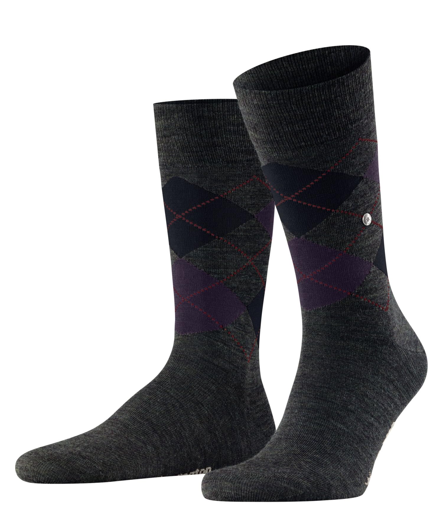 Burlington Men's Edinburgh Melange M So Wool Patterned 1 Pair Socks, Green Leaf 7271, 6.5-11