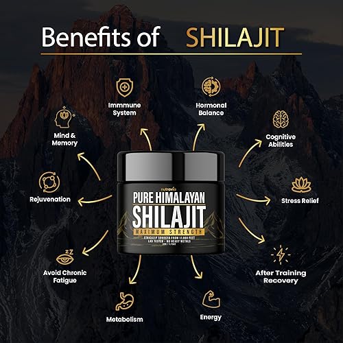 Miniatura 2 de Shilajit - Resina orgánica pura del Himalaya, fórmula natural probada en laboratorio para hombres y mujeres, sin metales pesados, 600 mg de fuerza