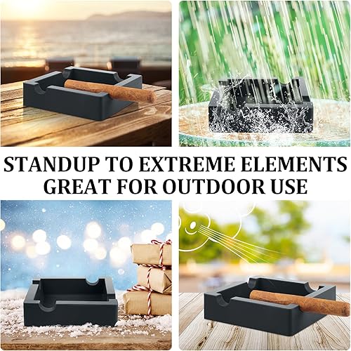 Miniatura 7 de Cenicero para puros, cenicero de silicona para patio exterior e interior, ceniceros grandes para cenizas al aire libre, ceniceros
