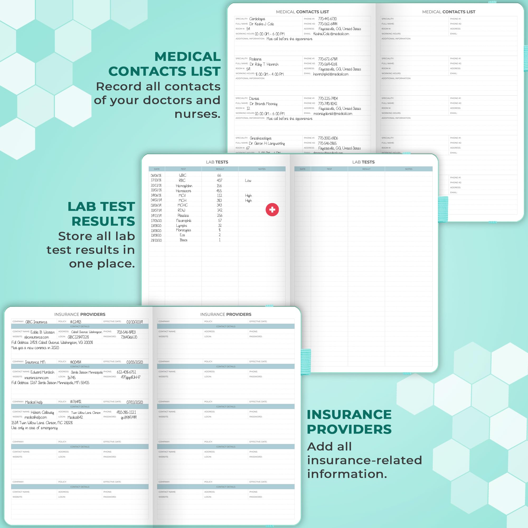 Legend Medical Planner - 12-Month Health Tracker Journal To Track Meals - View #11