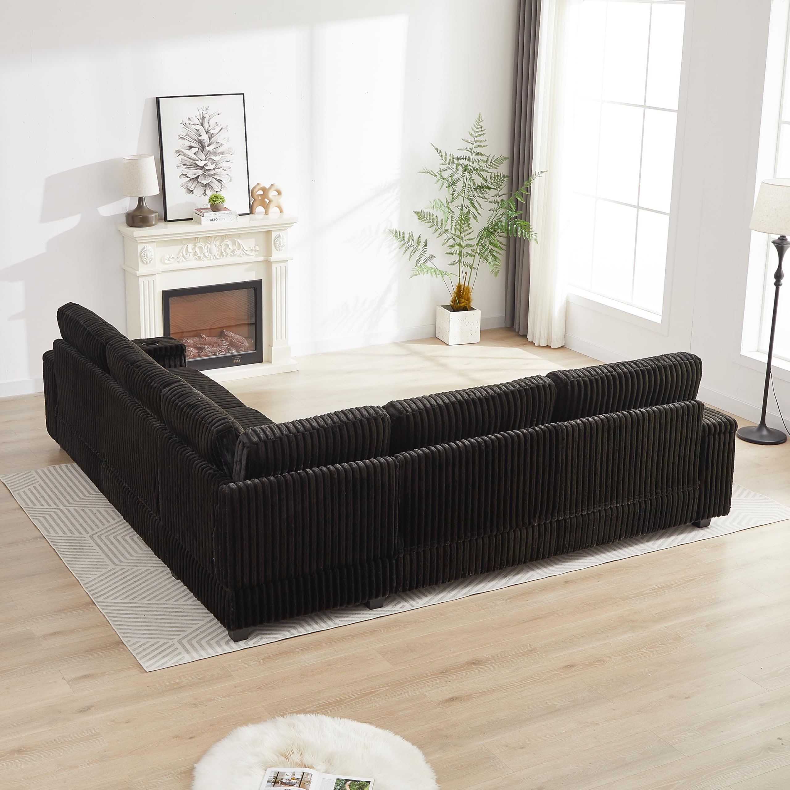 Amazon.com: Udorich 110-Inch Oversized L Shaped Corner Couch for