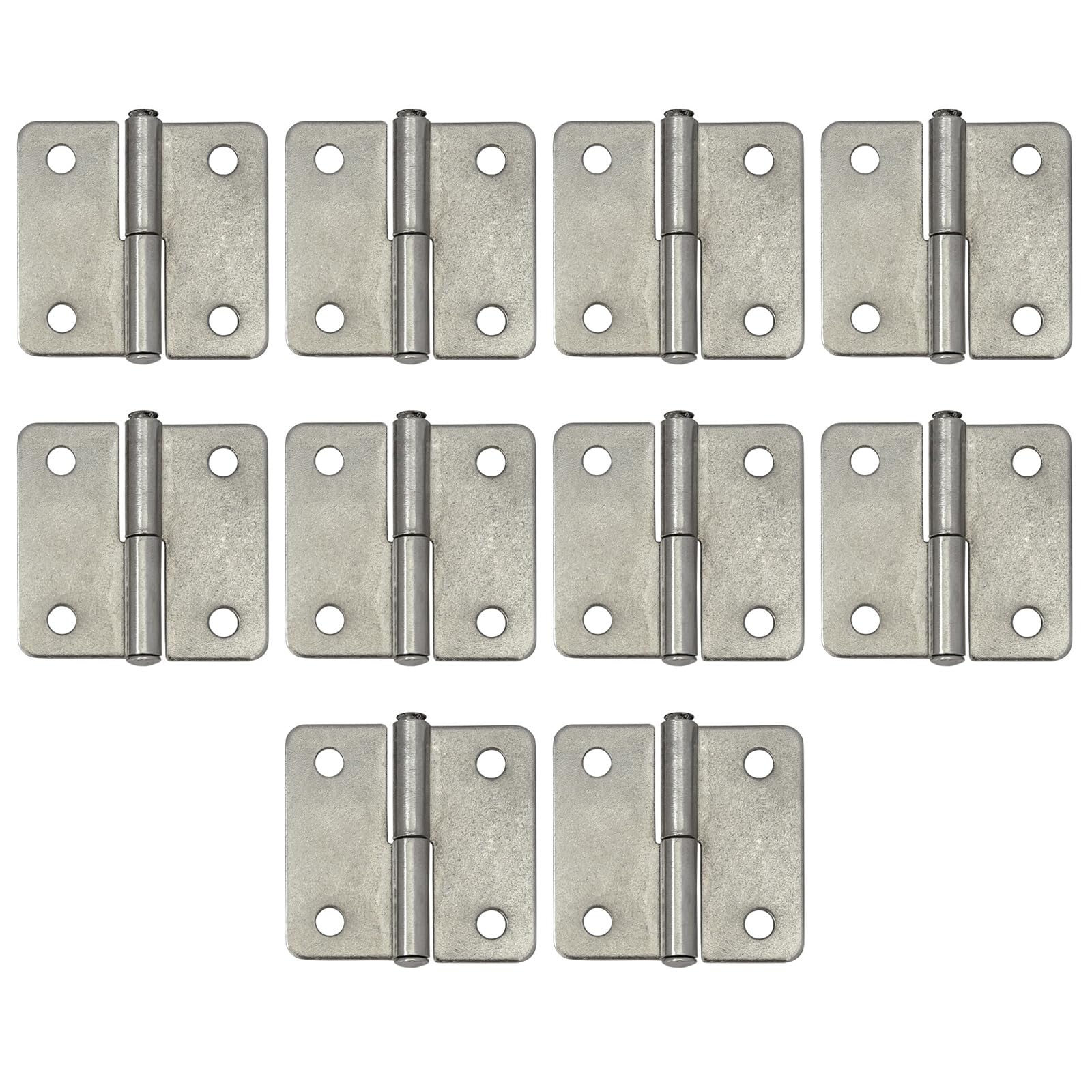 of 10 Strong Iron Hinges Metal Container Smooth Lid Movement Easy Installation Modern for Boxes Gift Boxes Small Hinge Set