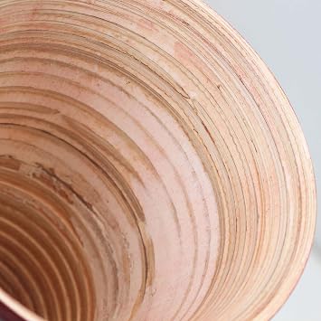 Uniquewise Tall 43 Inch Modern Bamboo Narrow Trumpet Floor Vase Red Metallic Finish (V003889.RD)