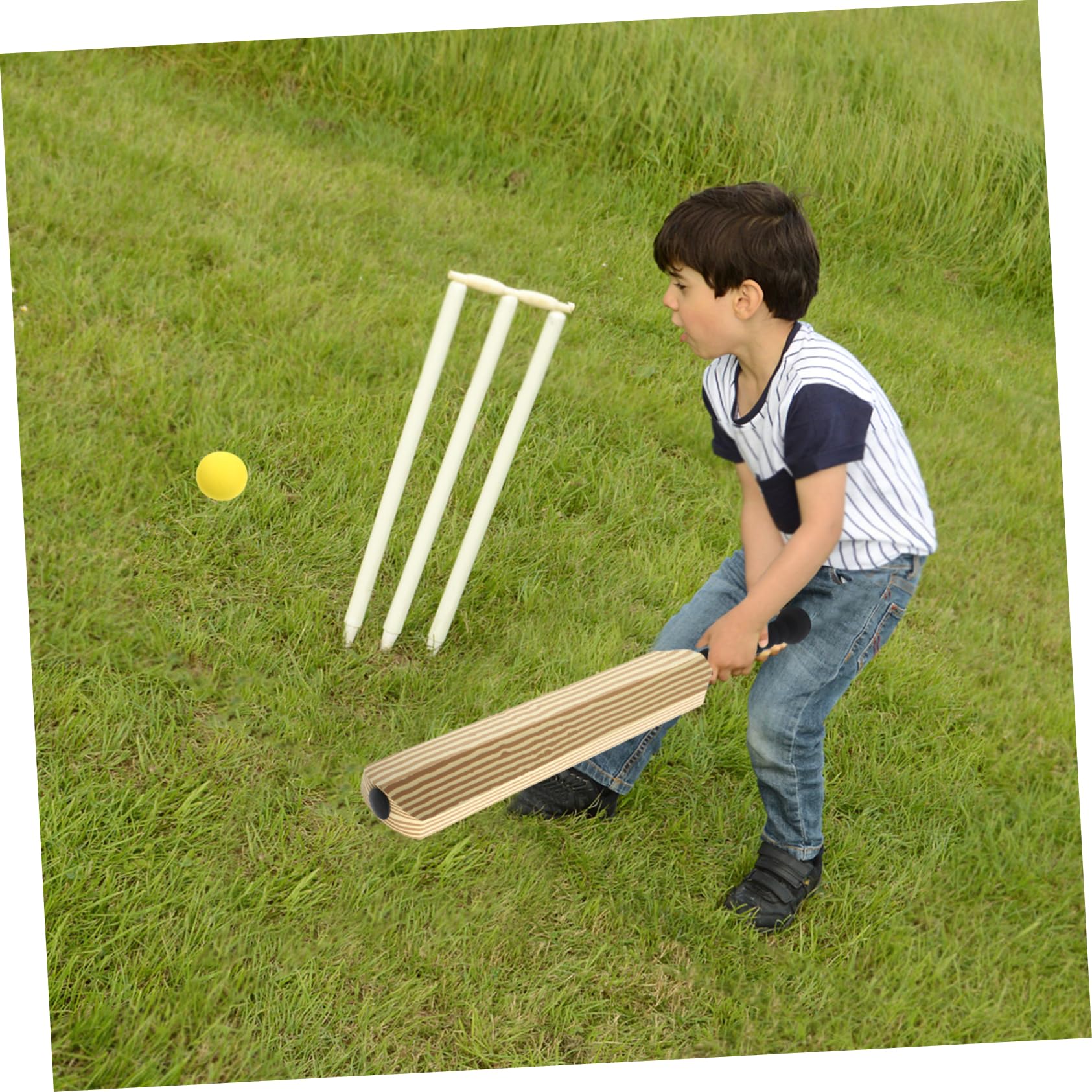 Guichet De Cricket GM - 3 Souches Avec Base - Taille Senior 71,1 Cm - Pour Entraînement Et Match