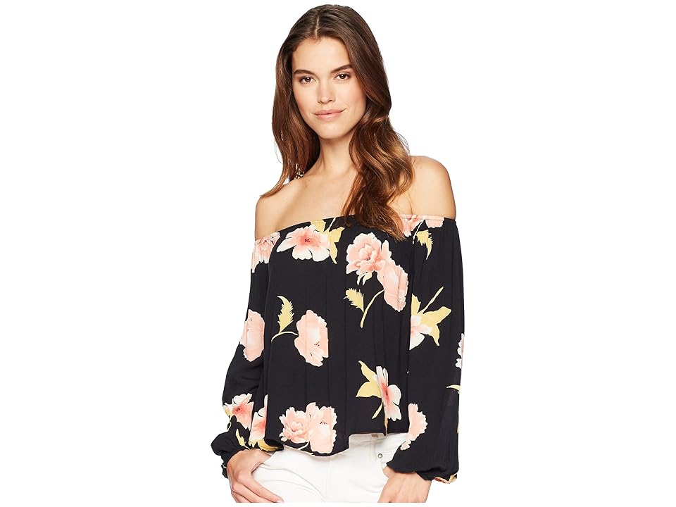 

Billabong Mi Amore Woven Top (Black) Women's Clothing