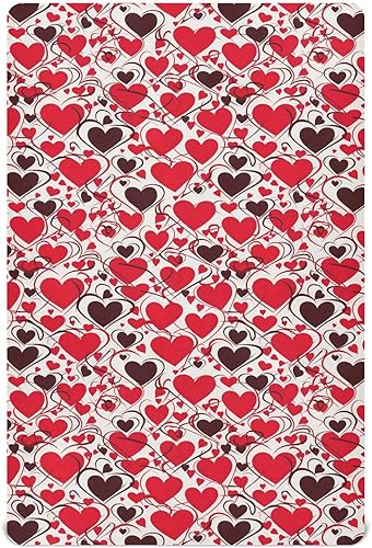 Fitted Crib Sheets Hearts Valentine Baby Crib Sheets for Boy & Girl Toddler Mattress Sheets 21216503