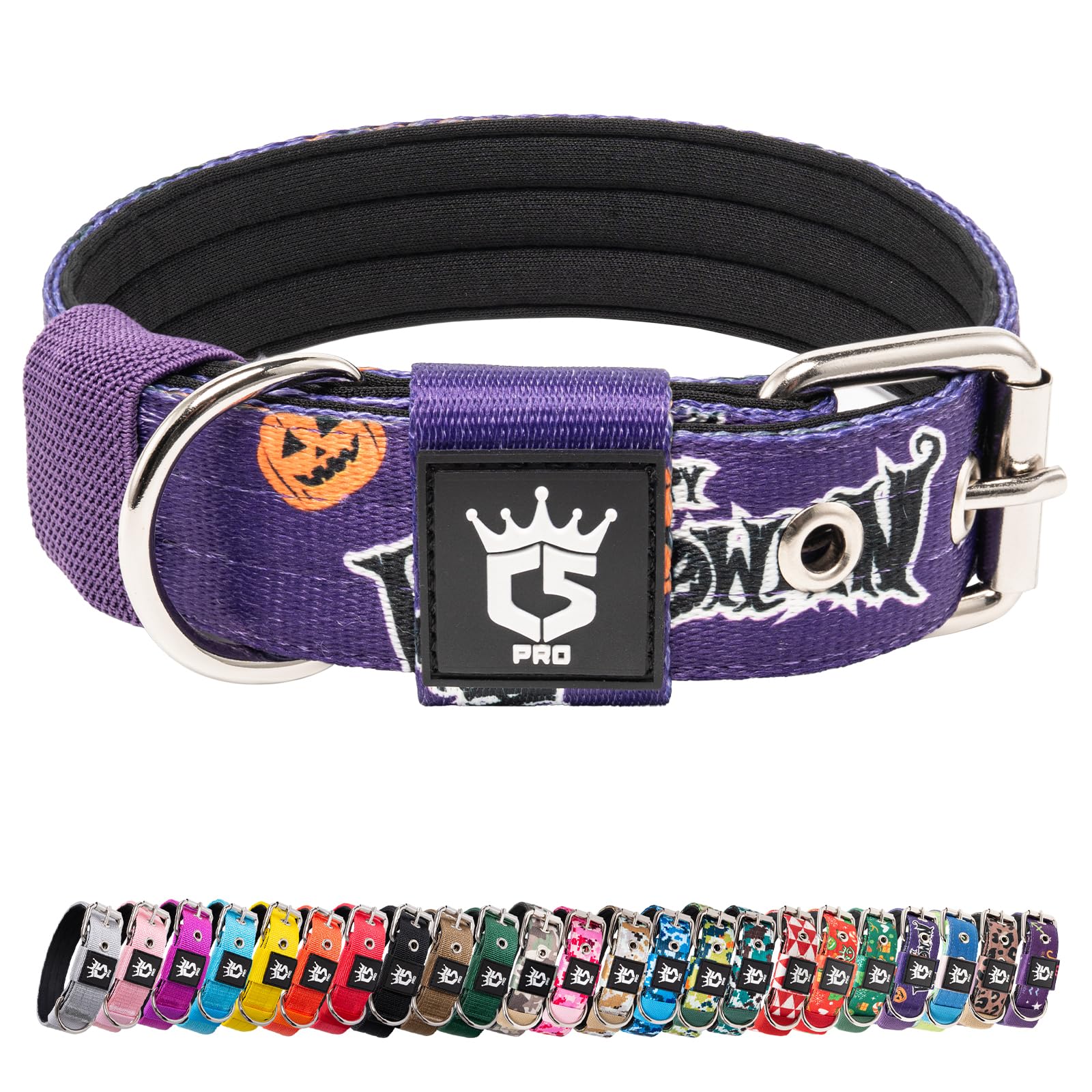 TSPRO Collar Táctico para Perros Ajustable, Collares con Broche de Metal Robusto, de 3,8 cm de Ancho, Duradero y Cómodo para Perros Medianos y Grandes (Camo Rosado M) — view 53