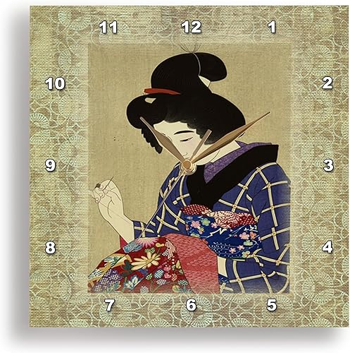 dpp _ _ _ _ _ _ _ _ _ _ 38117Florenede arte asiático Geisha en clásico OrientalPapel de pared relojes