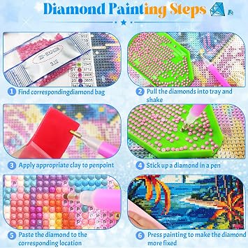 Panda Diamond Art Kits for Adults, Diamond Painting Wall Decor 12x16 Inch