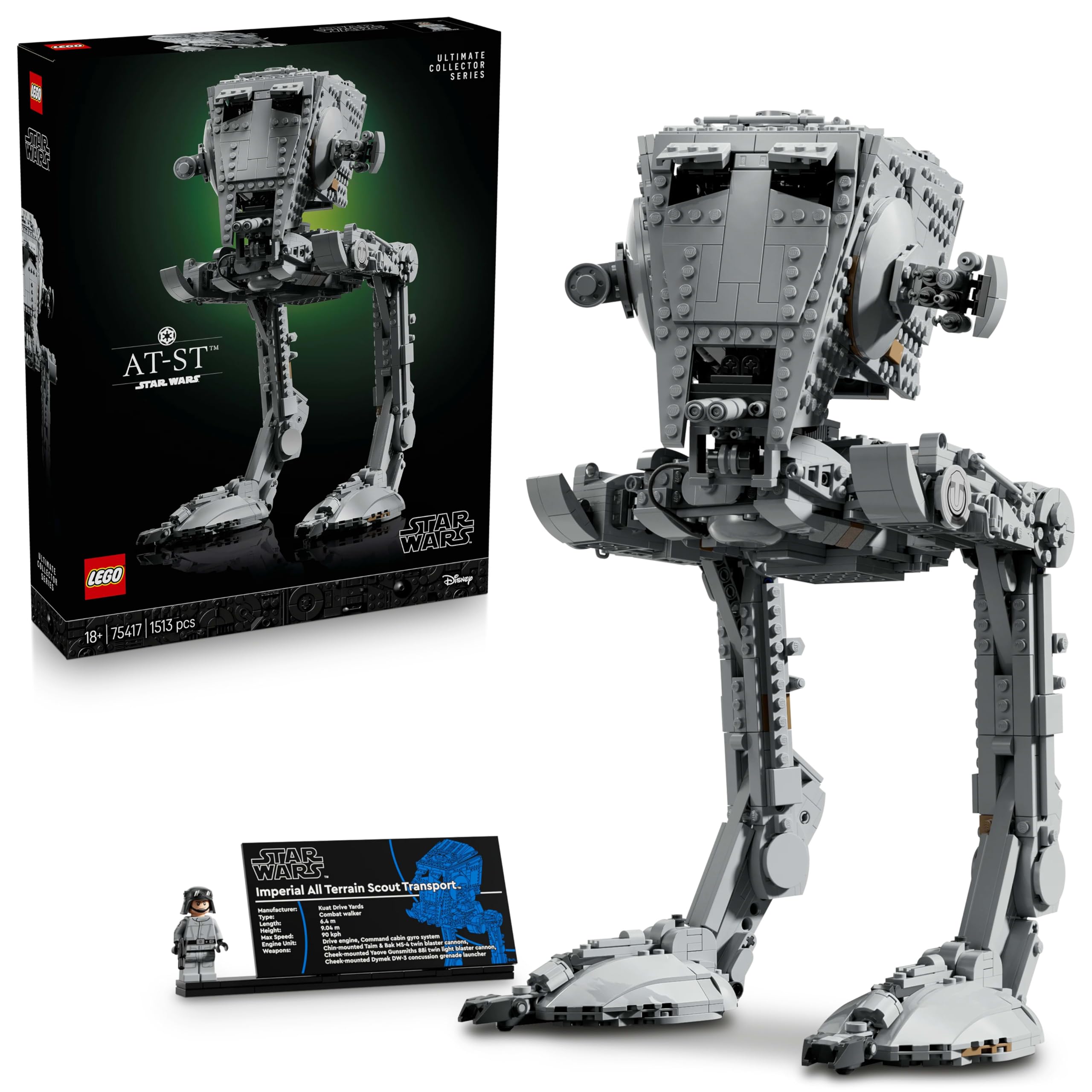 LEGO Star Wars AT-ST Walker 75417 | Set for Adults, UCS Display