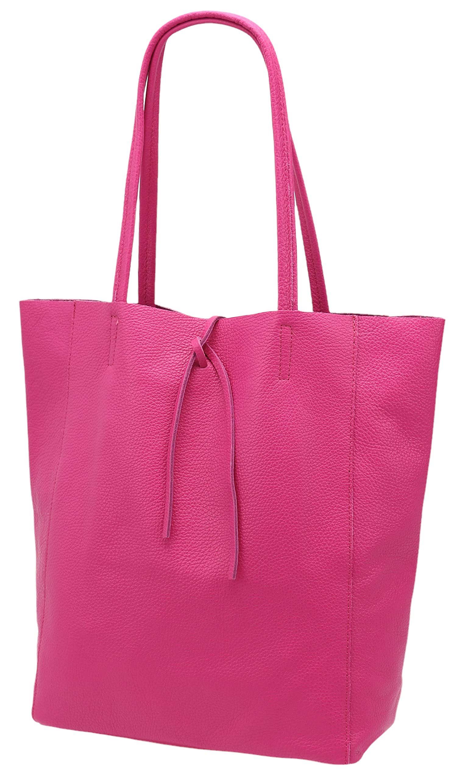 SH Leder ® Kora G266 - Bolso bandolera para mujer (piel de vacuno, 37 x 29 cm, con bolsillo interior), Rosa., L