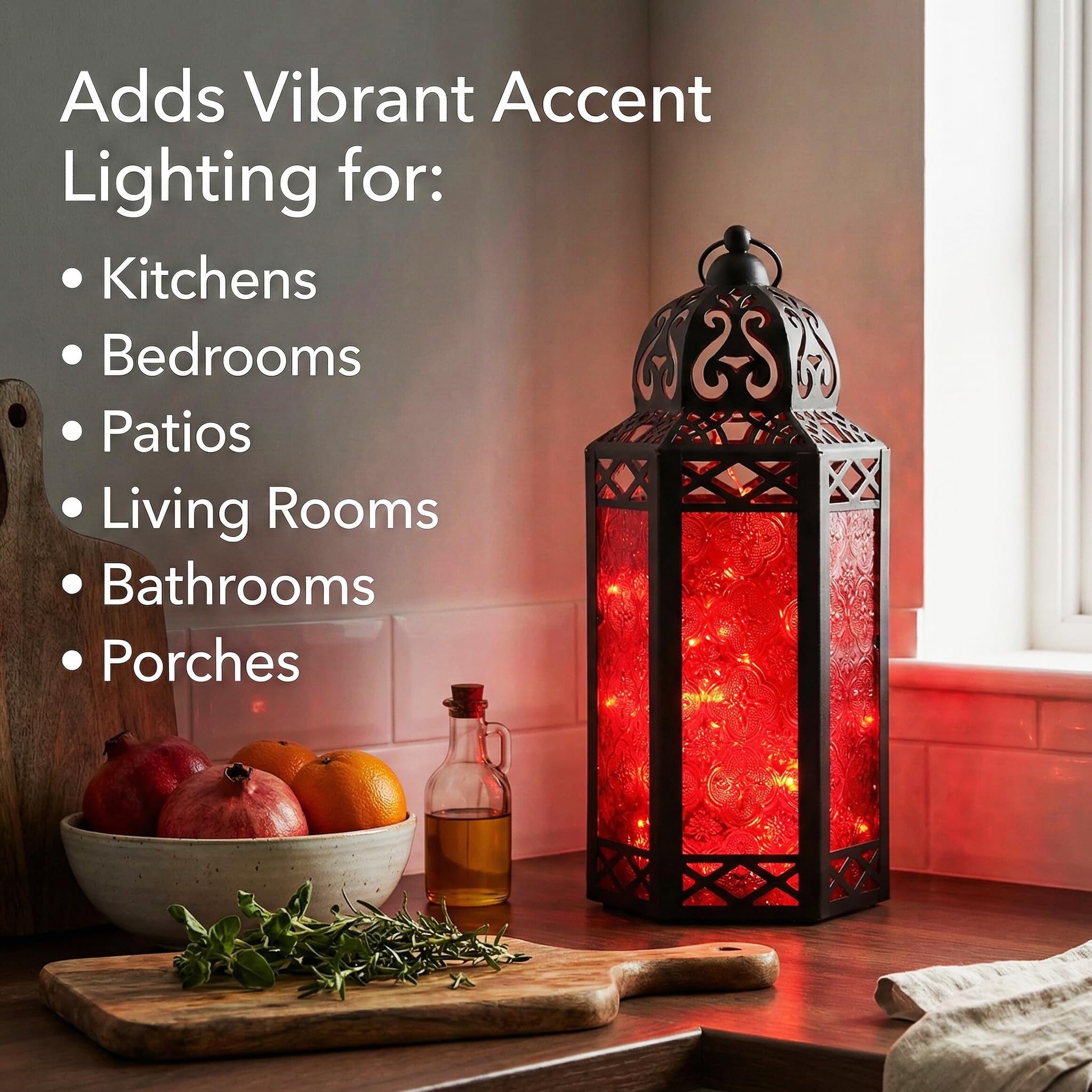 Amazon.com: Vela Lanterns Decorative Indoor Red Gothic Fairy Light