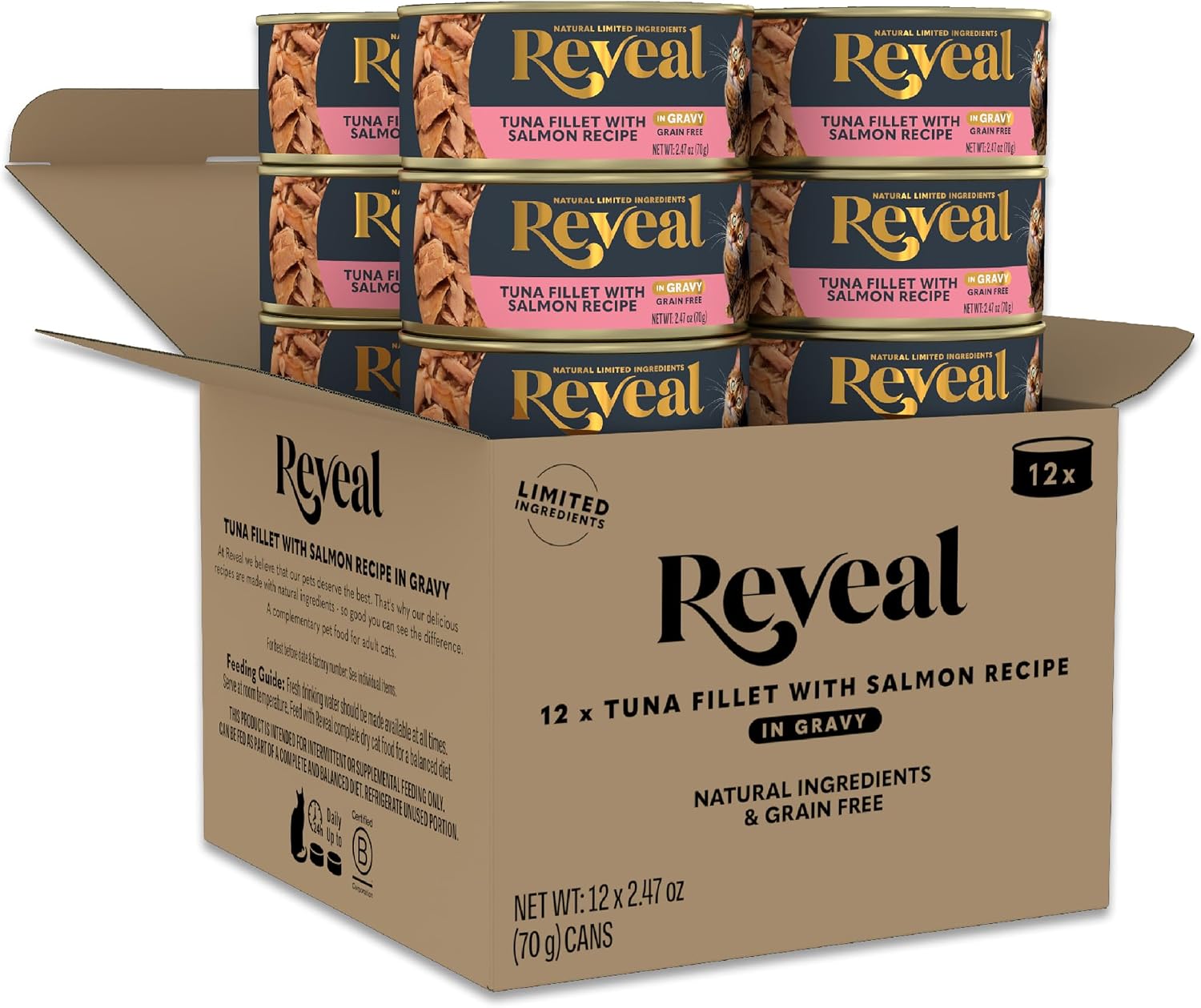 Reveal Tuna & Salmon in Gravy Wet Cat Food 12-Pack 2.47 oz Cans