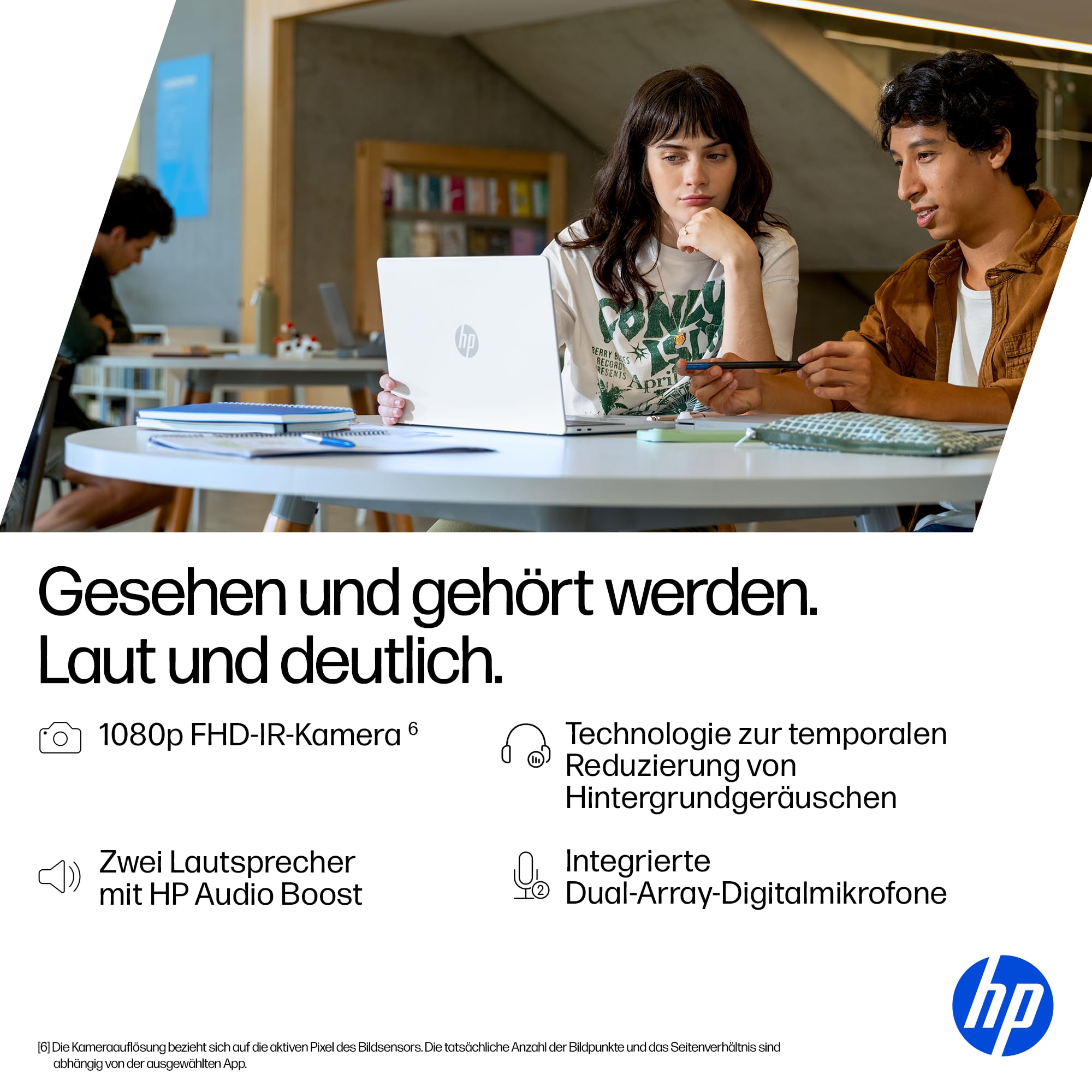HP OmniBook 5 Next Gen AI Laptop PC, 16 Zoll 2K OLED Touch, Snapdragon X1-26-100 Prozessor (45 NPU-Tops), 16 GB LPDDR5x RAM, 512 GB PCIe SSD, Qualcomm Adreno GPU, Windows 11 Home, QWERTZ, Silber