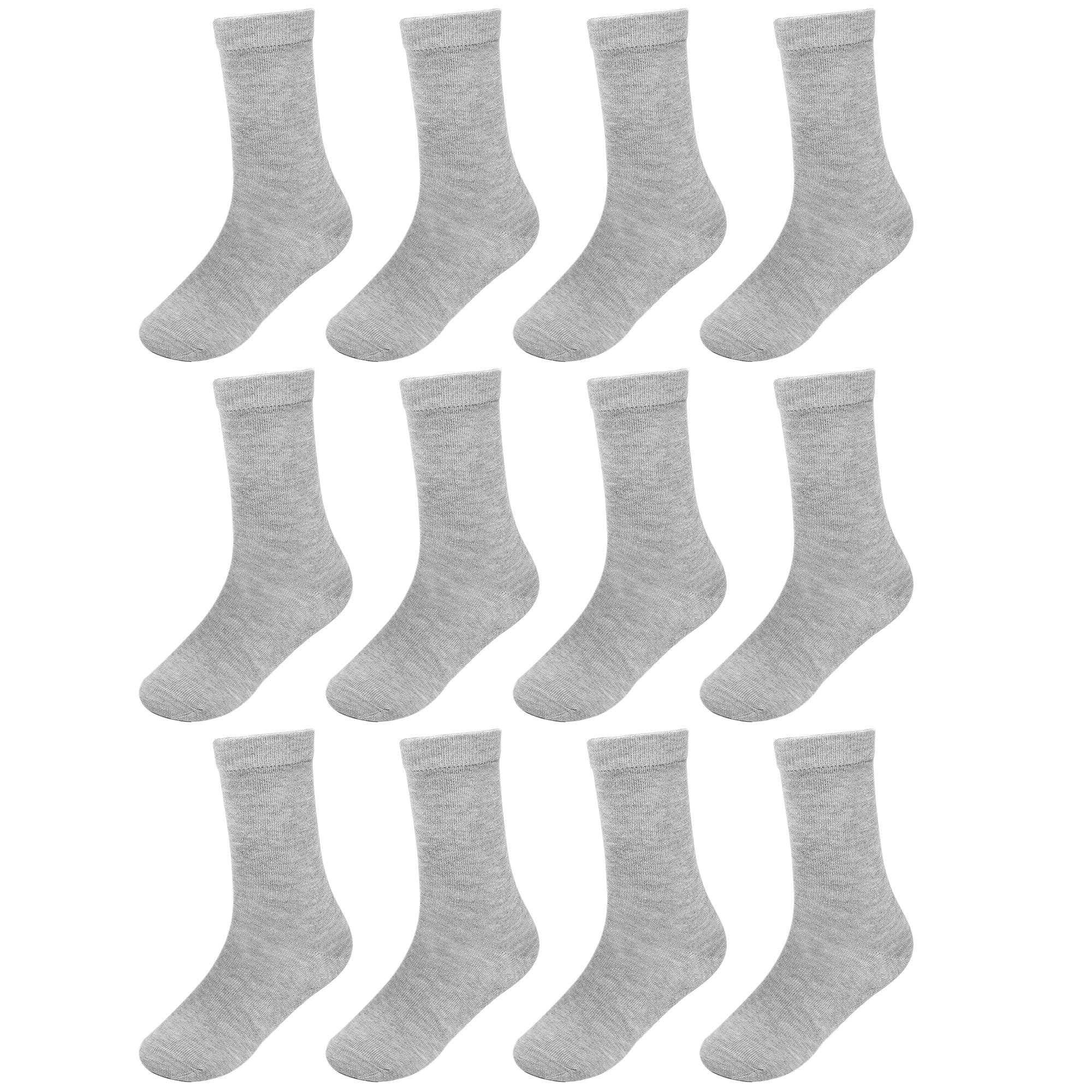 Falari 12-Pack Boy Toddler Kids Cotton Crew Socks