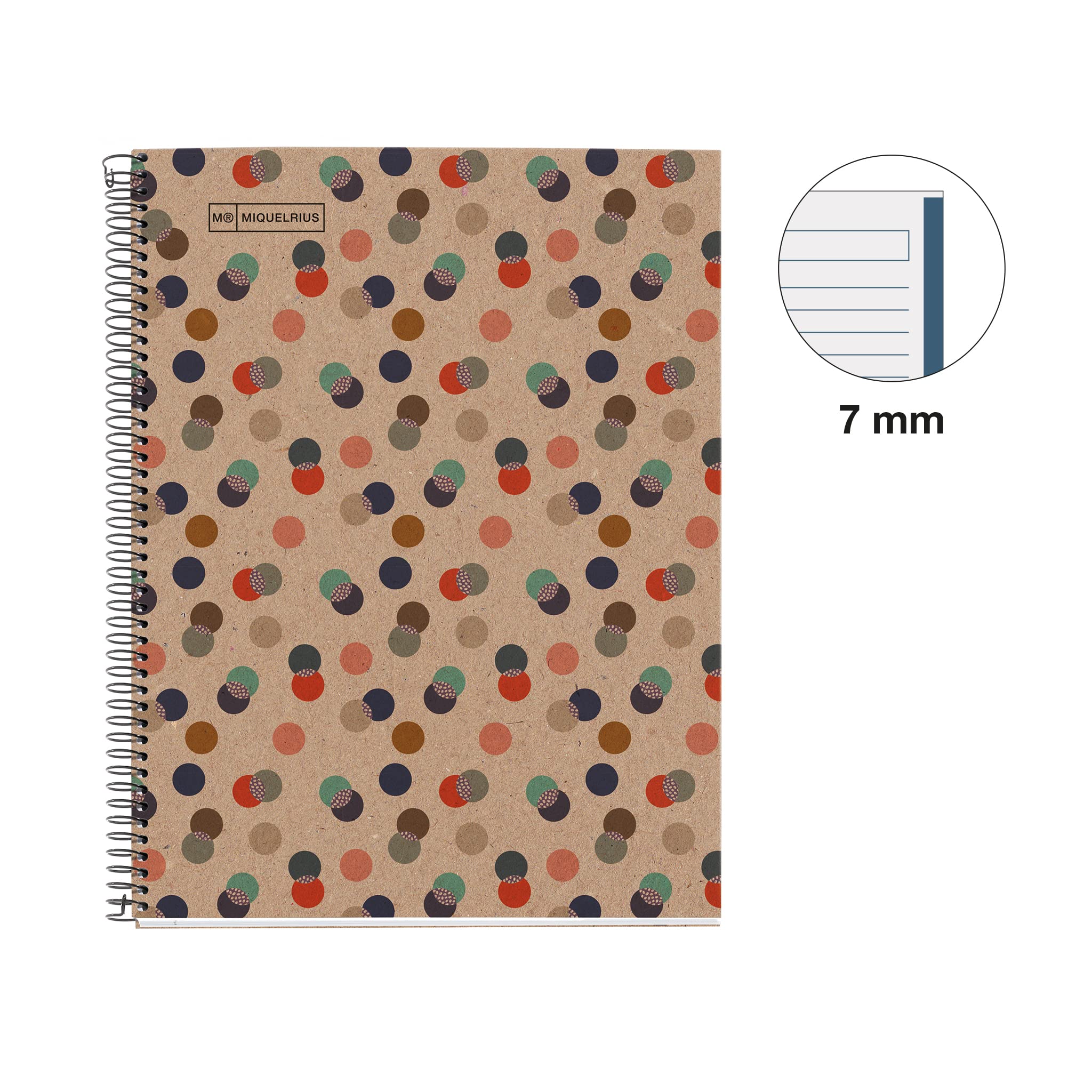 Miquelrius, 100% Recycled Notebook, 1 Colour Strip, A4, 80 Horizontal Ruled Sheets, 80g Paper, 4 Holes, Recycled Card Cover - Image 2
