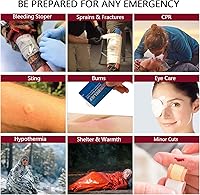 Vista 28 de Advanced Comprehensive First Aid Kit with Well Organized Labelled Compartments Removable MOLLE System First Aid Trauma Kits for Car, Home,Camping