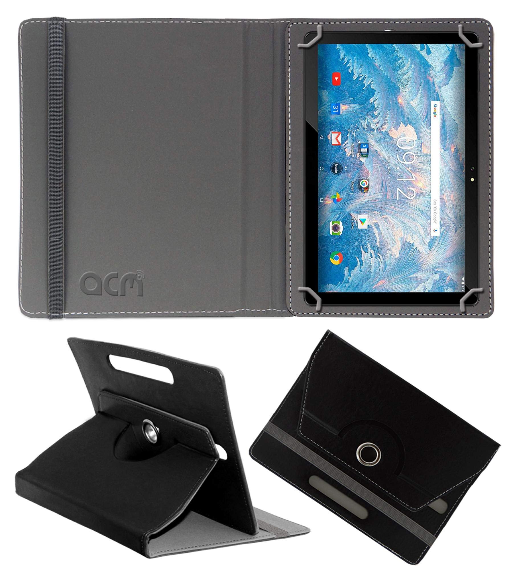 Acm Rotating Leather Flip Case Compatible with Acer One 10 T4-129L Tablet Cover Stand Black (B08P72YFMW) Amazon Price History, Amazon Price Tracker
