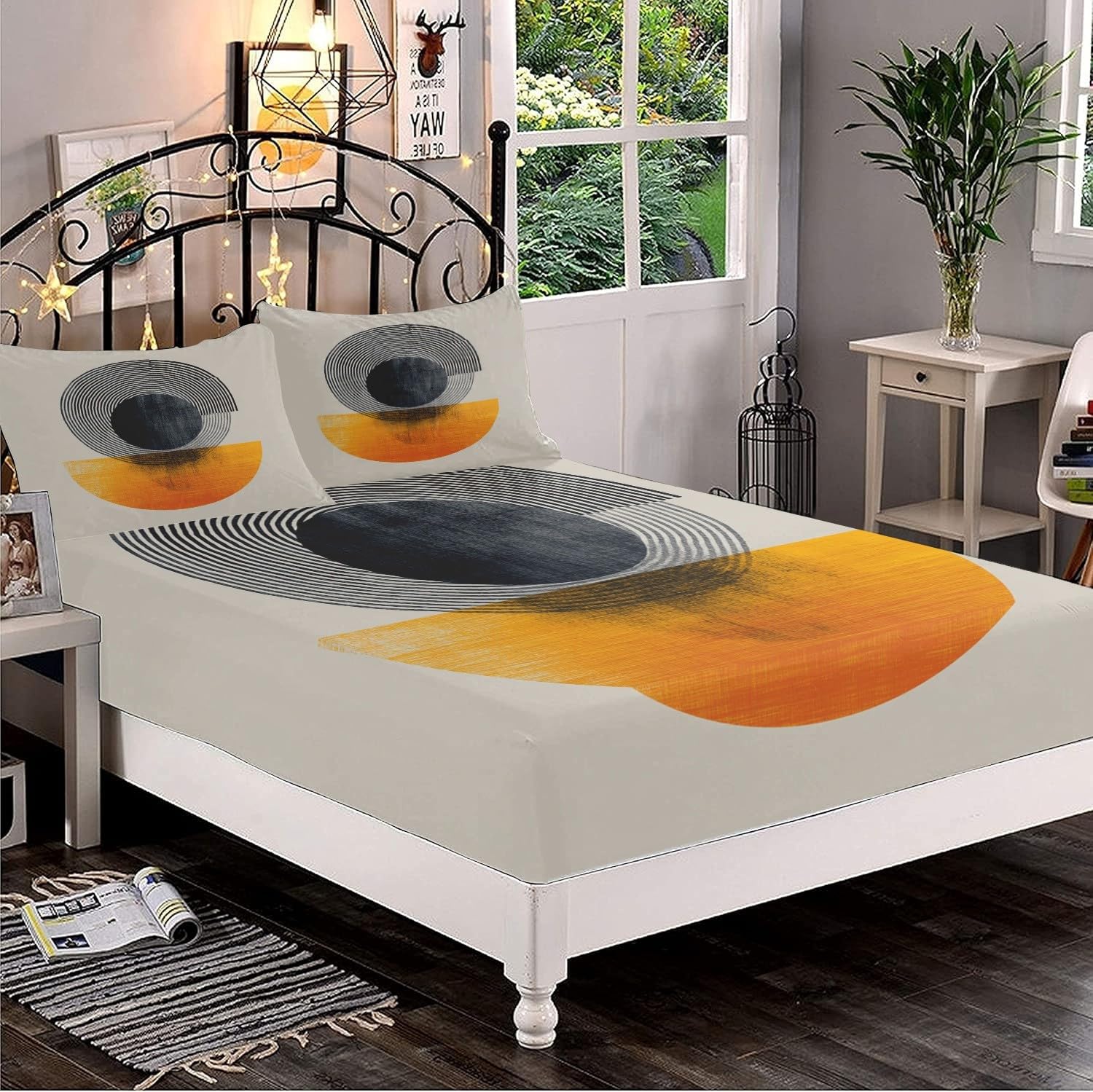 Matrimoniali Lenzuolo Sotto con Angoli 180x200x30cm Grigio