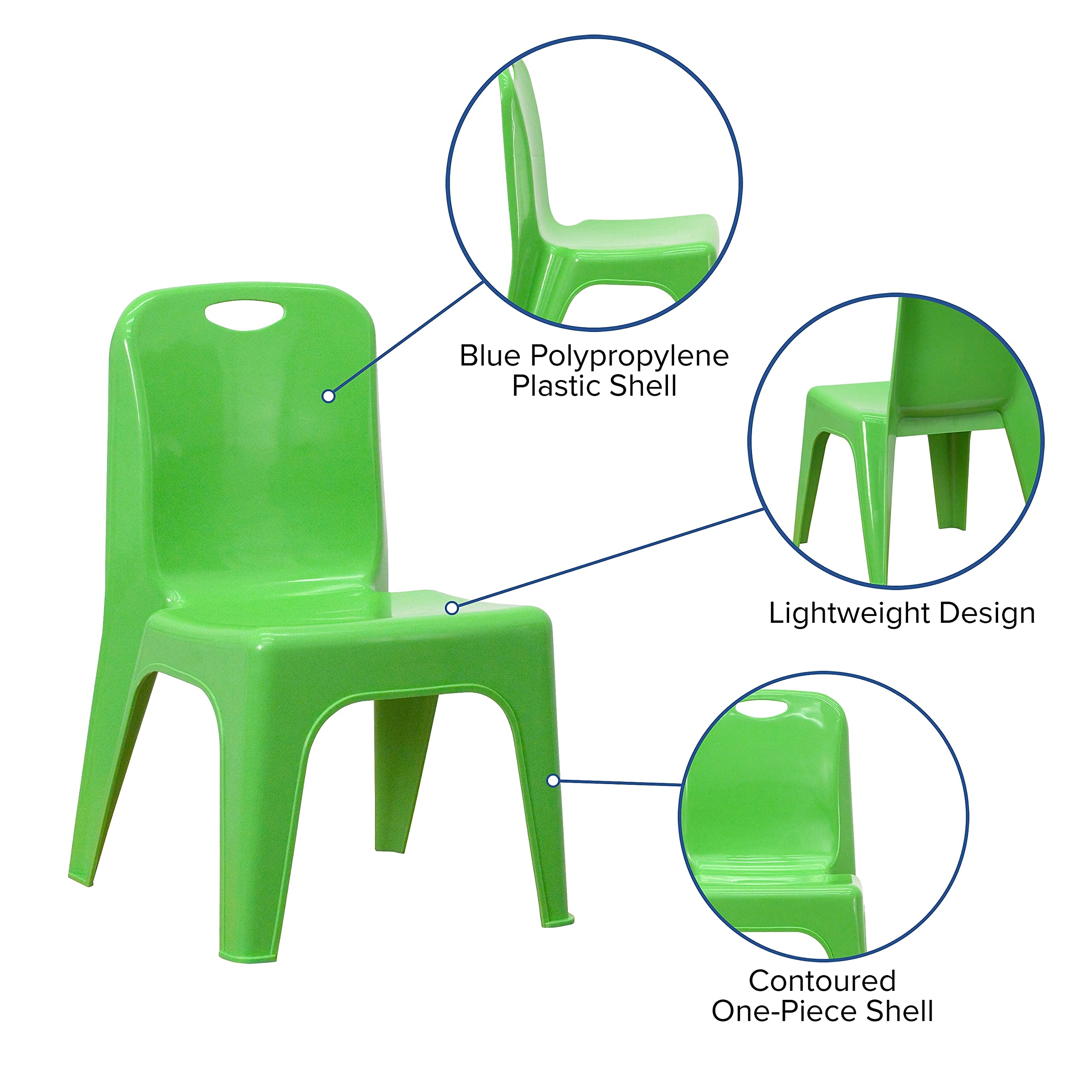 Amazon.co.jp: Flash Furniture 2パック グリーン プラスチック