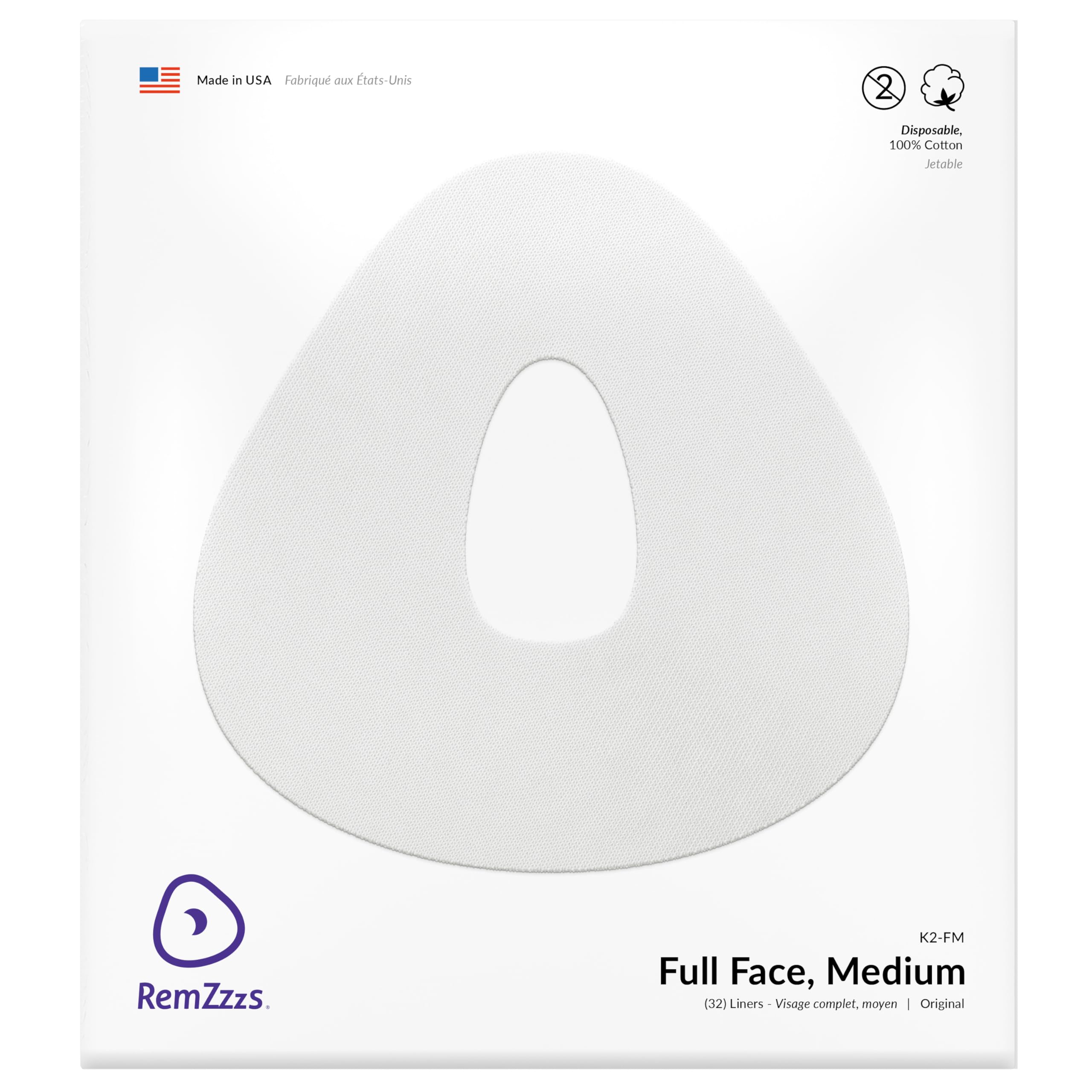 RemZzzs Full Face Cpap Mask Liners (K2-FM) - Reduce Noisy Air Leaks and Painful Blisters - Cpap Supplies and Accessories - Compatible with Resmed Respironics DeVilbiss