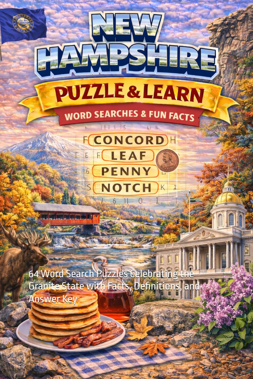 New Hampshire Puzzle and Learn: 64 Word Search Puzzles Celebrating the Granite State with Facts, Definitions, and Answer Key (Ultimate States Word Search and Learn Collection)