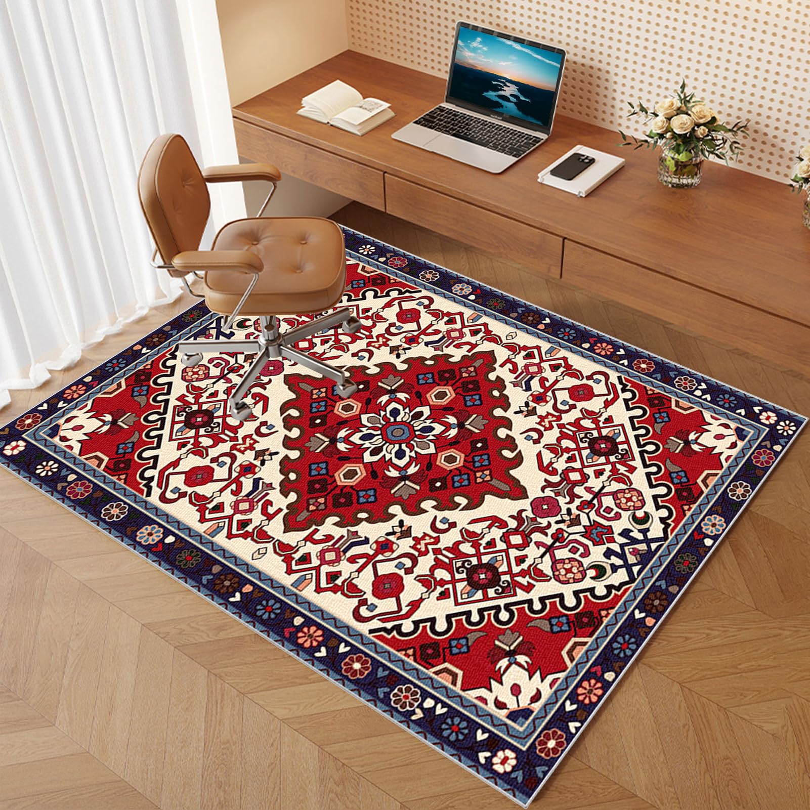Tappetino per Sedia da Ufficio Casa Antiscivolo Tappeto per Sedia Gaming Tappetini per Sedie Multisuperficie Tappeto Rettangolare per Sedia a Rotelle per Pavimenti in Laminato 160 x 180 cm