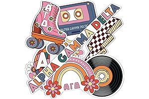 Alpha Gamma Delta Gifts: Retro Sticker Sheet for Laptops, Cars, and More