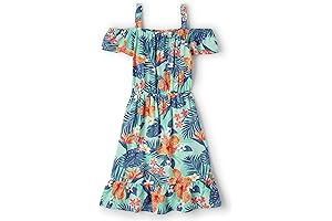 Girls Matching Family Off-Shoulder Hawaiian Dance Fancy Dress