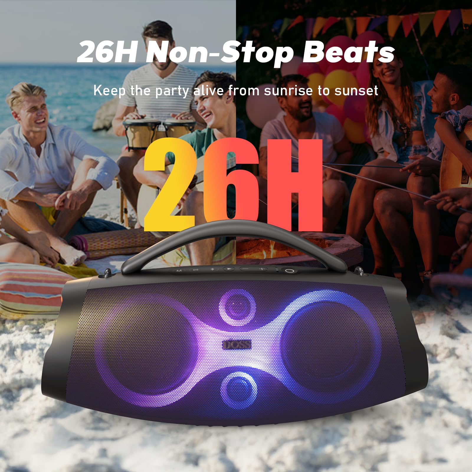 DOSS Extreme Boom Pro ワイヤレススピーカー Doss Extreme Boom Pro Outdoor Bluetooth Speaker