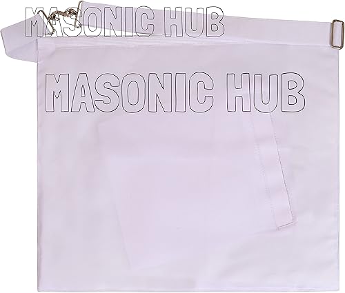 Miniatura 6 de MasonicHub Past Master Mason delantal blanco plateado bordado a mano BULLION cuadrado y brújula 100% piel de cordero delantal masónico, plateado