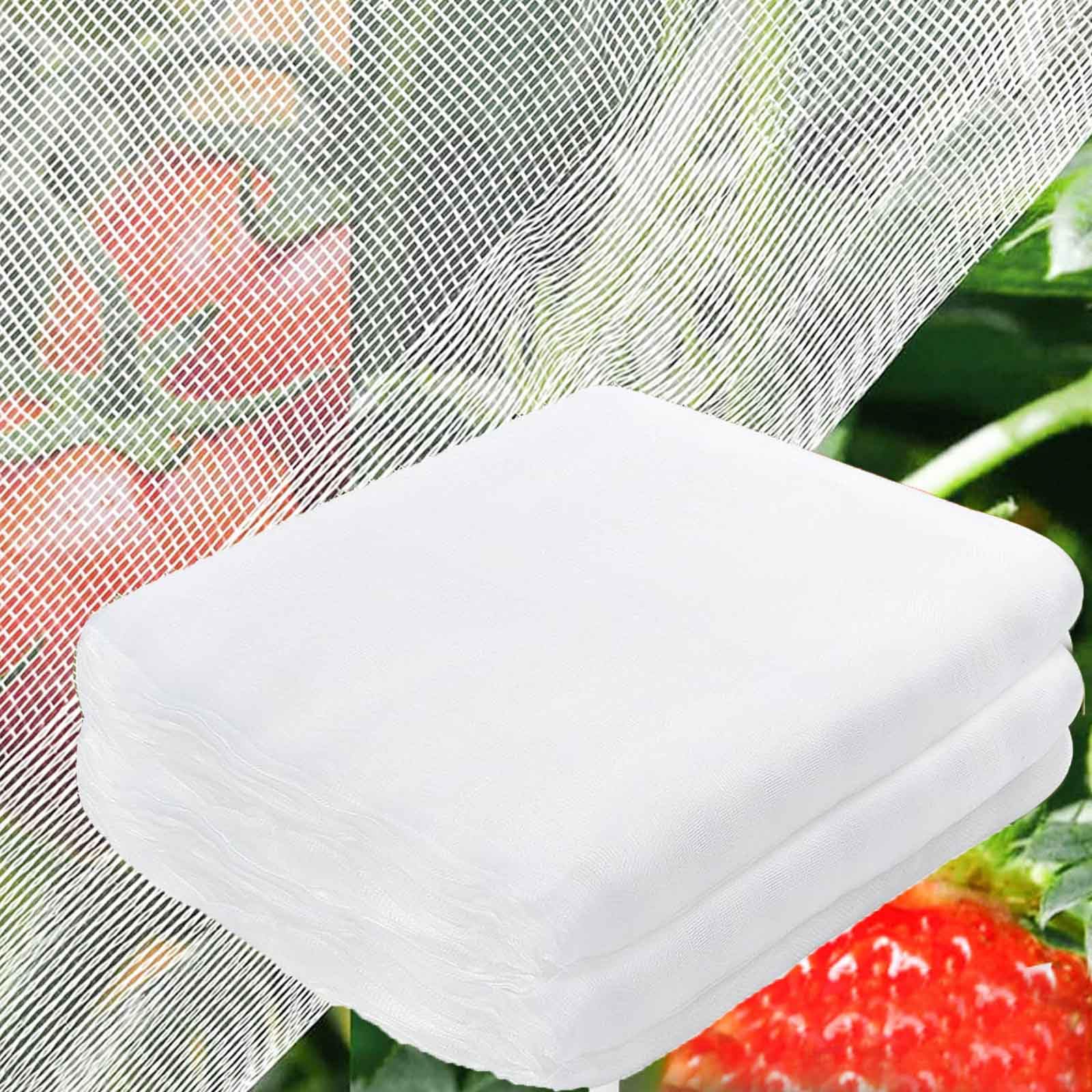 Rete Anti Insetti,Rete Anti Insetti per Orto,Rete di Protezione dagli Insetti,Rete Anti Uccelli,Rete di Protezione delle Piante,Reti Protettive da Giardino,Colture e Serre(80 Mesh,1.2m*50m)