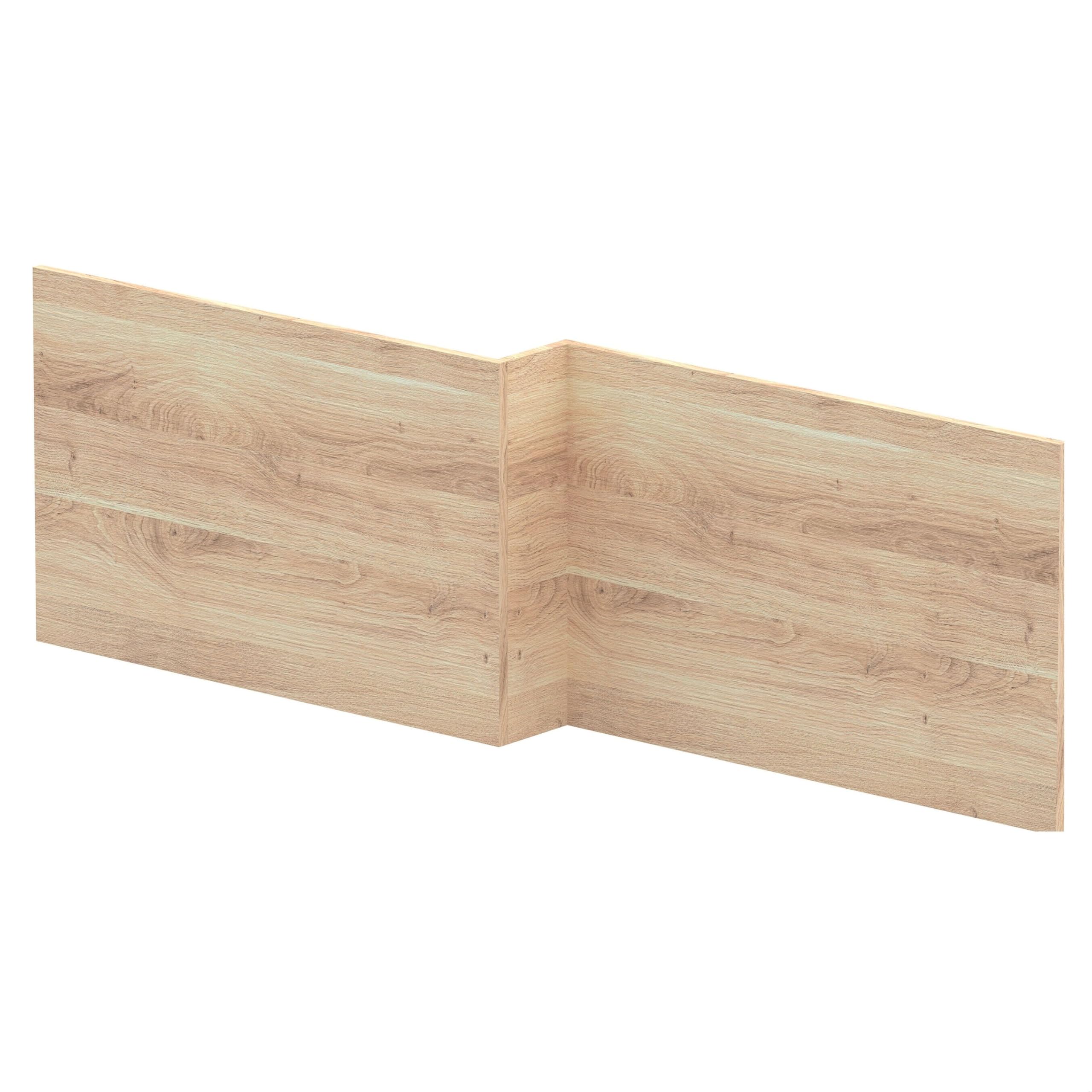 Balterley Bleached Oak Wooden Front Bath Panel L Shape 1700Mm, Bath Panels, Bathroom Front Panels For Bathtub, Water Resistant Side Panel For L-Shaped Bathroom Baths And Soaking Tubs (Bleached Oak)