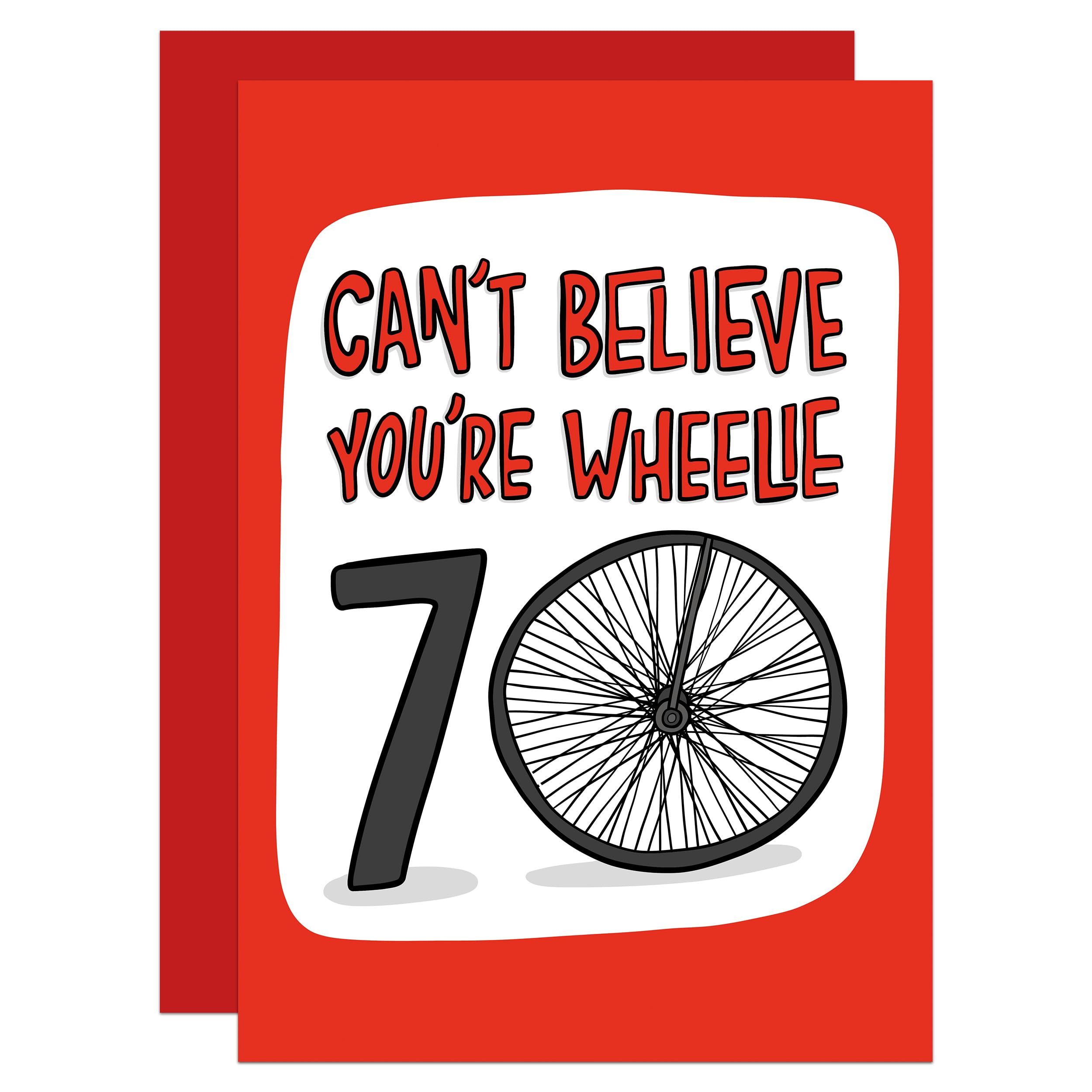 Bike 70th Birthday Card, Funny Cycling Card, Card for Grandma, Card for Grandad, Card for Friend, Funny Birthday Card, Cyclist Card, Bike Milestone Birthday A6 Card (70th)
