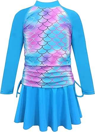 SHEKINI Rash Guard Donna Manica Corta - Costume Intero Con Cerniera Per Surf