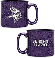 Vista 10 de Rico Industries NFL New York Giants - Taza de café personalizada de 12 onzas con logotipo grabado con láser profundo, taza de cerámica para acampar