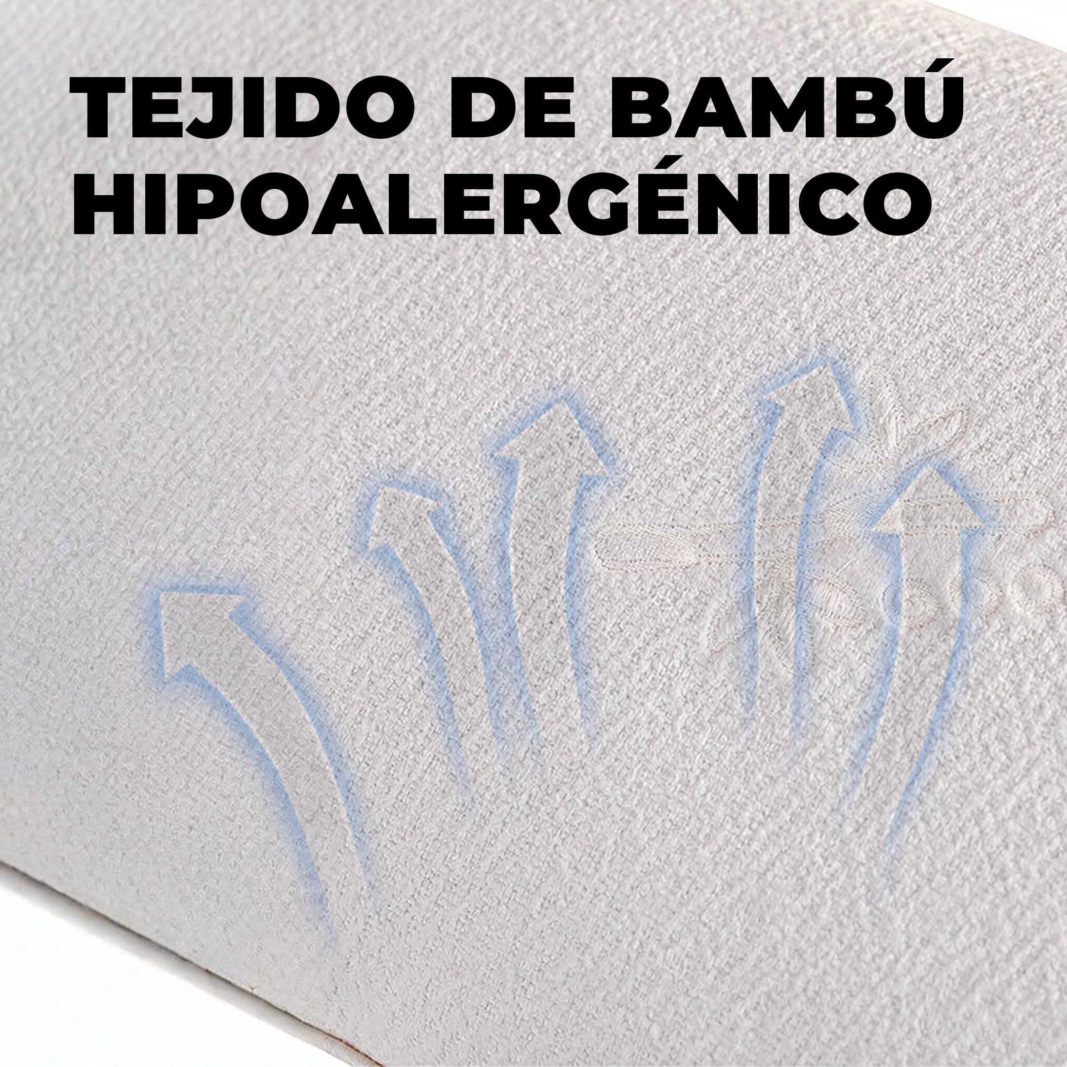 Relax Almohada Visco Vegetal 70 Cm Firmeza Suave Núcleo Aceites Naturales Tejido Bamboo Transpirable Antialérgica Cervical Eco Sostenible Adaptable Sueño Ergonómico Funda Lavable
