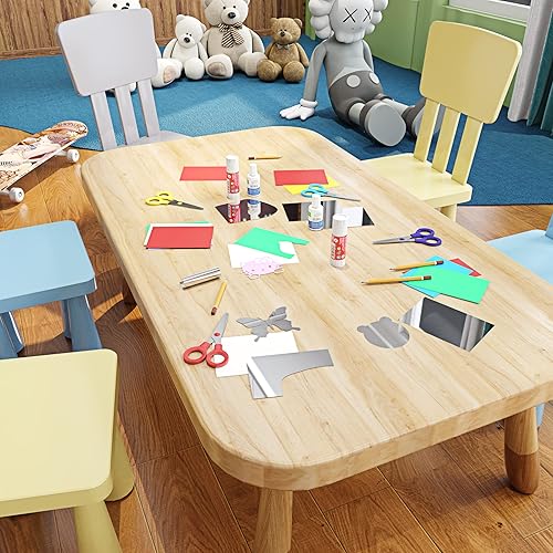 Vista 6 de FunStick Hojas de espejos flexibles autoadhesivas de 12 x 276 pulgadas, sin vidrio, adhesivos reflectantes de seguridad, adhesivos de espejo