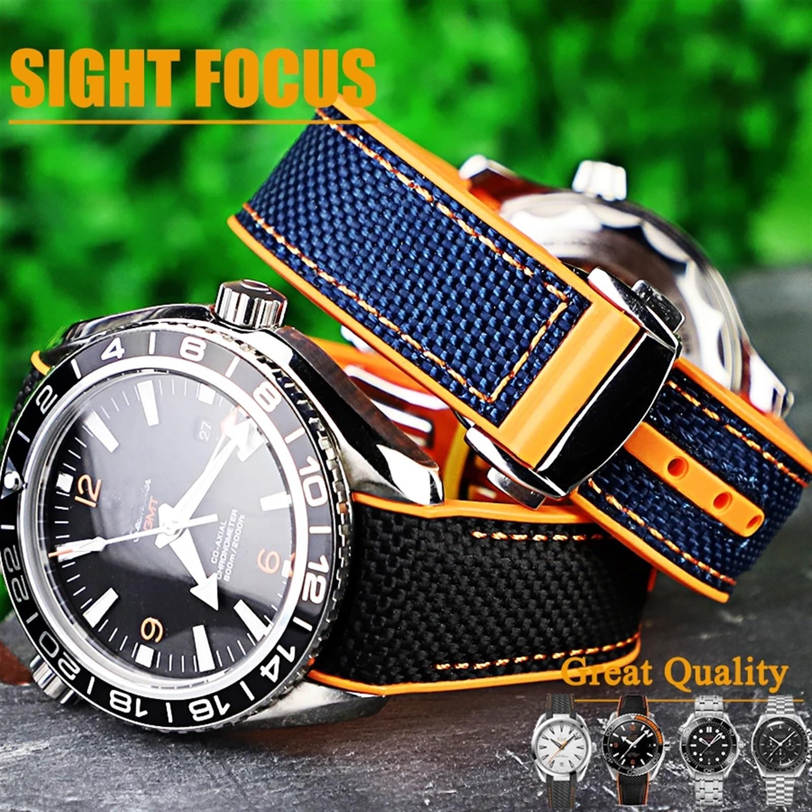 JDIME 20 mm 22 mm gumowe silikonowe paski do zegarków nylonowy pasek do zegarka Omega pasek Seamaster 300 m gmt chrono 600m Planet Ocean 215 bransoletki