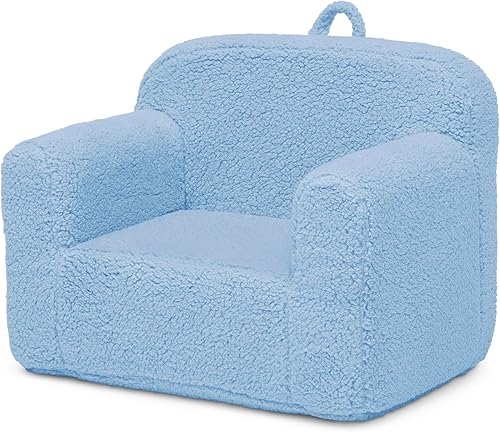 Miniatura 7 de Delta Children Sherpa Cozee Chair - Silla de espuma para niños a partir de 18 meses, color azul polvo Azul polvoriento,Crema,Rosa