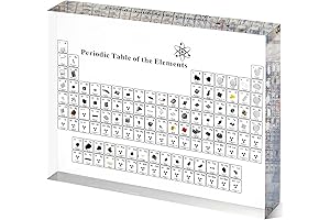 Acrylic Periodic Table, Craft, Education Science Tool, Gift with Real Elements Inside
