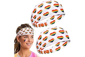 Gay Pride Headbands - Moisture-wicking Rainbow Sweatbands