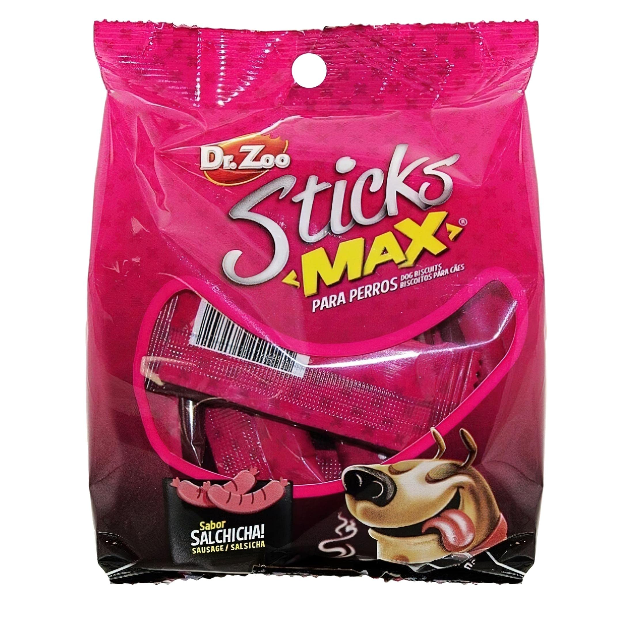 MISTER ZOO – Snacks para Perros Premium Sabor Carne. Aperitivos para Perro en Forma de palitos Sabor Salchicha para recompensas y premios caninos. Paquete de 130 Gramos.