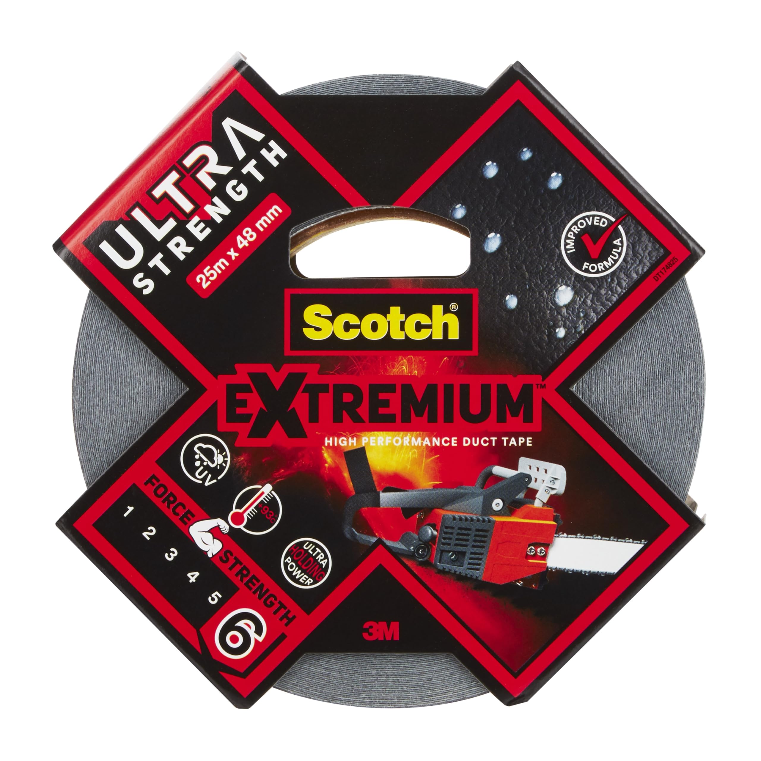 Scotch Ruban adhésif de réparation pour plastiques 25 m x 48 mm noir
