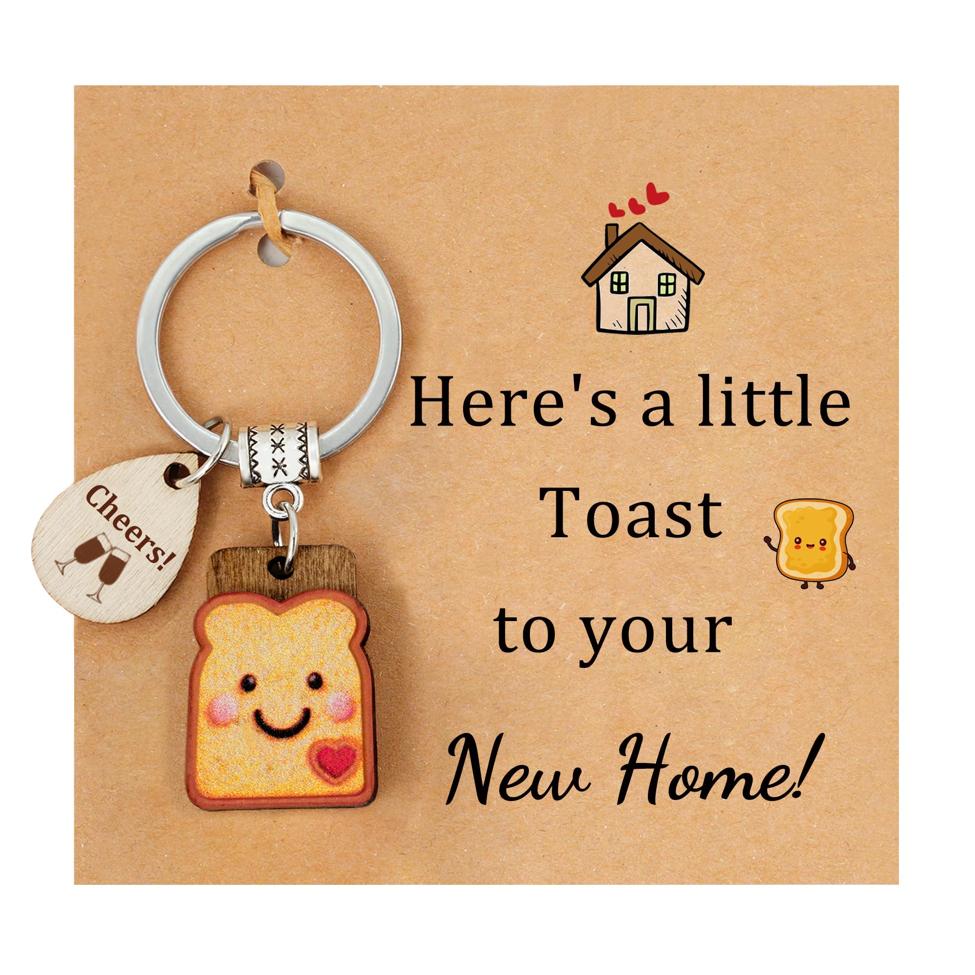 PEALICIOUS Toast Keychain for Girls New Beginnings Congratulations Gifts