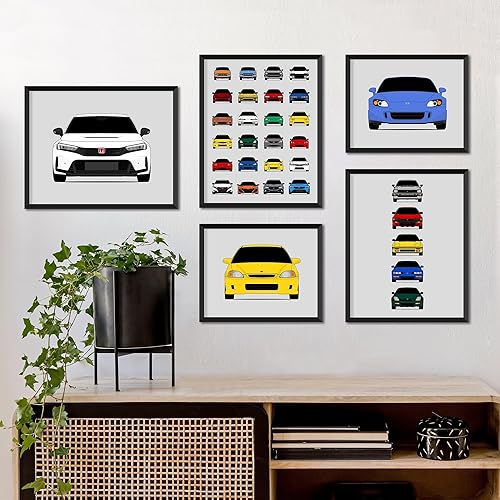 Miniatura 5 de Honda Civic Coupe (2000-2005) 7th Generation Inspired Poster Print Wall Art Decor Handmade EX HX LX (EM EP ES EU) (Unframed)